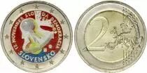Slovaquie 2 Euros - Révolution de velours - Colorisée - 2009