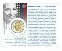 Slovaquie 2 Euros Comm&eacute;mo. BU Coincard SLOVAQUIE 2021 - 100 ans d\'Alexander Dub?ek