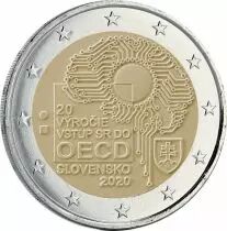Slovaquie 2 Euros Comm&eacute;mo. BU SLOVAQUIE 2020 (coincard) - 20 ans de l\'adh&eacute;sion &agrave; l\'OCDE