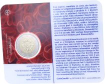 Slovaquie 2 Euros Commémo. BU SLOVAQUIE 2023 - 100 ans de la première transfusion sanguine en Slovaquie - coincard