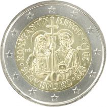 Slovaquie 2 Euros Commémo. SLOVAQUIE 2013 - Apôtres Cyrille et Méthode