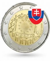 Slovaquie 2 Euros Commémo. SLOVAQUIE 2015 - 30 ans du drapeau européen