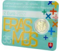 Slovaquie Pièce 2 Euros Commémo. BU SLOVAQUIE 2022 - 35 ans du Programme ERASMUS