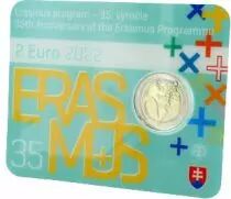 Slovaquie Pi&egrave;ce 2 Euros Comm&eacute;mo. BU SLOVAQUIE 2022 - 35 ans du Programme ERASMUS