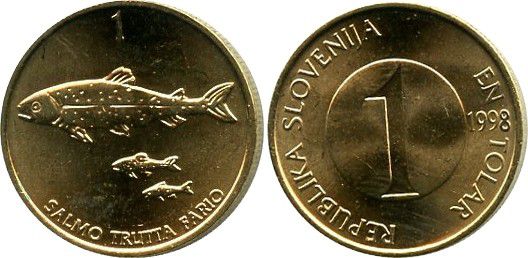 SLOVENIA SET 6 COINS 1 2 5 10 20 50 TOLAR 2000-2006 UNC 