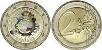 Slovenia 2 Euros - 10 years of the Euro - Colorised - 2012