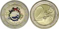 Slovénie 2 Euros - 10 ans de l\'Euro - Colorisée - 2012