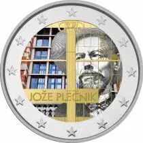 Slov&eacute;nie 2 Euros Comm&eacute;mo. COULEUR SLOVENIE 2022 - 150 ans de Jo?e Ple?nik