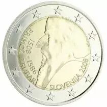 Slov&eacute;nie 2 Euros Comm&eacute;mo. SLOVENIE 2008 - Primoz Trubar