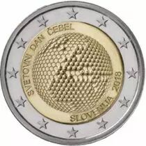 Slov&eacute;nie 2 Euros Comm&eacute;mo. SLOVENIE 2018 - Journ&eacute;e Mondiale des abeilles