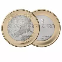 Slov&eacute;nie 3 Euros Comm&eacute;mo. SLOVENIE 2019 - 100 ans de l\'int&eacute;gration de Prekmurje &agrave; la Slov&eacute;nie
