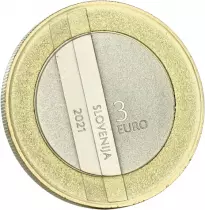 Slov&eacute;nie 3 Euros Comm&eacute;mo. SLOVENIE 2021 - 30 ans de la R&eacute;publique de Slov&eacute;nie
