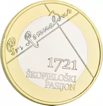 Slov&eacute;nie 3 Euros Comm&eacute;mo. SLOVENIE 2021 - 300 ans de la Passion de ?kofja Loka