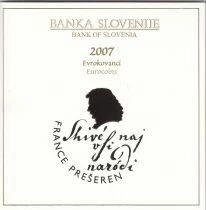 Slov&eacute;nie Coffret BU - 1 centime &agrave; 2 euros - 2007