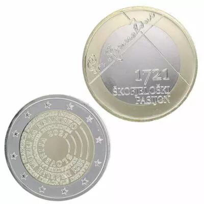 Slov�nie Lot de 3 Euros et 2 Euros 2021 Slov�nie - BU