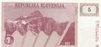 Slowenien 5 Tolar - Mountain - 1990 - Serial AL