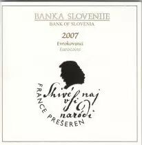 Slowenien UNC Set Slovenia 2007 - 8 euro coins