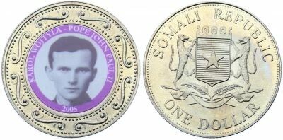Somalia 1 Dollar John-Paul II - Young - 2005 - Colored