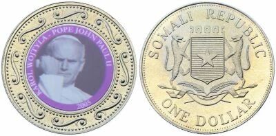 Somalia 1 Dollar The Life of John Paul II - 2005 - Colored