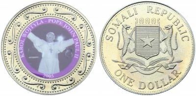 Somalia 1 Dollar The Life of John Paul II - 2005 - Colored