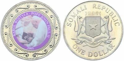 Somalia 1 Dollar The Life of John Paul II - 2005 - Colored