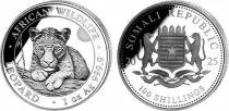 Somalia 1 Ounce Silver Somalia 2025 - Leopard - 100 Shillings - Silver