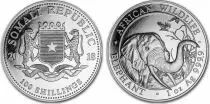 Somalia 100 Shillings Elephant - Silver Oz 2018