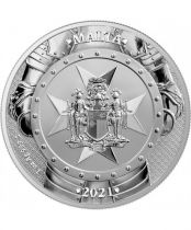 Somalia 5 Euro (1 Ounce) 2021 - Knights of the Past - Malta - Proof - Malta\'s 1st euro bullion