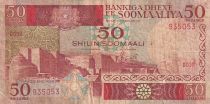 Somalia 50 Shillings - City - Camels - 1983 - P.34a