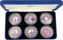 Somalia Proof set of 6 x 1 Dollar John Paul II - 2005 - Colorized