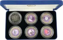 Somalia Proof set of 6 x 1 Dollar John Paul II - 2005 - Colorized