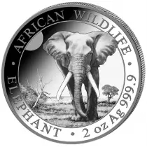 Somalie Eléphant  - 2 Onces 2025 -Argent
