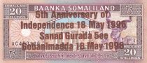 Somaliland 20 Shillings - 5ème anniversaire de l\'Indépendance - 1966 - Série AC - P.10