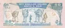 Somaliland 50 Shillings -  Greater Kudu, Traders and camels - 2002 Serial CH