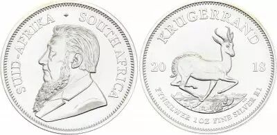 South Africa 1 Krugerrand Silver - Oz - 2018