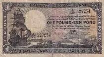 South Africa 1 Pound - Boat - Arms - 1942 - Serial A.120 - P.84e