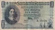 South Africa 1 Pound - Jan Van Riebeek - Lion - 04-12-1951 - Serial B.113 - P.92d