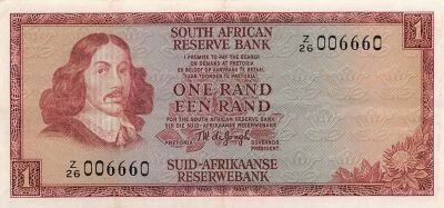 South Africa 1 Rand - Jan Van Riebeeck - ND (1973) - Remplacement - P.115