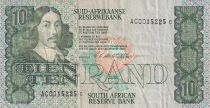 South Africa 10 Rand - Jan Van Riebeeck - Industry - 1989 - F to VF - P.120e