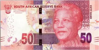 R50 Rand Note Banknote South Africa 50 Rand - Nelson Mandela - Lion - 2015 - UNC - P.140b