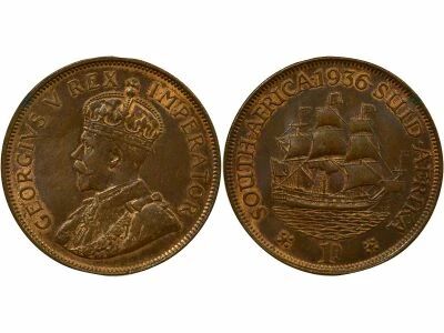 South Africa George V - Penny - 1936 Pretoria