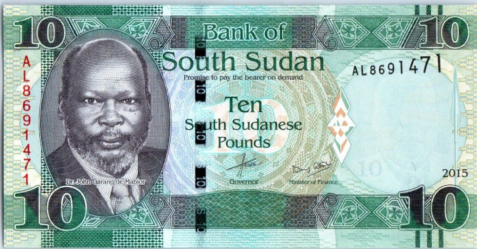 South Sudan 1 Pounds John Garang/Giraffe/p5 UNC 2011 