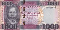 South Sudan 1000 Pounds - Dr John Garang de Mabior - Ostrich - Serial BM - 2015 - P.NEW