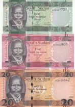 South Sudan Set of 3 banknotes  -  J. Garang de Mabior - 2011-2015