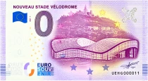 Souvenir 0 Euro Ticket - New Marseille Velodrome Stadium 2016 - small numbering