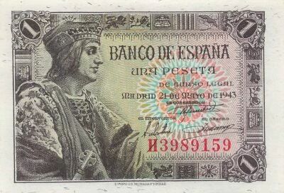 Spagna 1 Peseta - King Ferdinand - 1943 - P.126