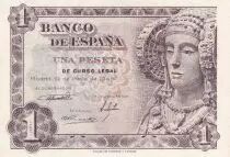 Spagna 1 Peseta - Woman of Elche - 1948 -Serial J -  P.135
