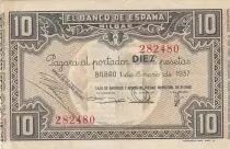 Spagna 10 Pesetas - Caja de Ahorros y Monte de Piedad Municipal de Bilbao -1937 - P.S562h