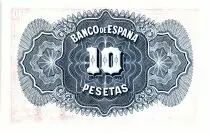 Spagna 10 Pesetas 1935 - without serial - aUNC - P.86