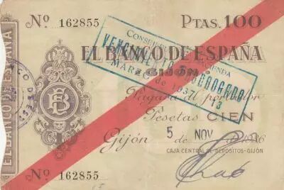 Spagna 100 Pesetas - Bilbao - 1936 - P.S554b